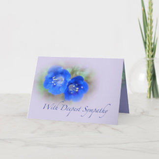 Tarjeta Simpatía - Flor azul