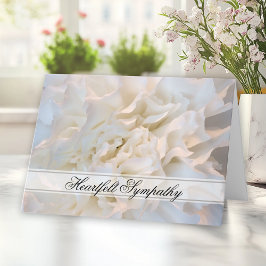 Tarjeta Simpatía floral blanca