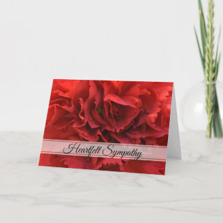 Tarjeta Simpatía floral de la Carnación Roja