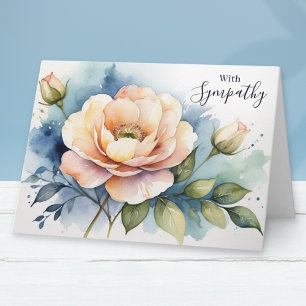 Tarjeta Simpatía floral elegante en blanco por dentro
