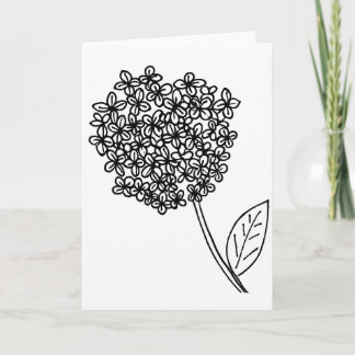 Tarjeta Simpatía Floral Minimalista del Corazón