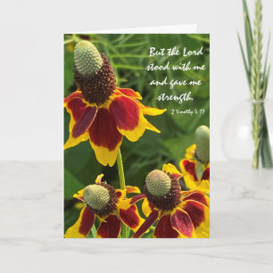 Tarjeta Simpatía floral, Verso de la Escritura sobre la fu