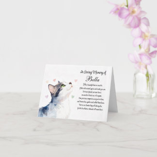 Tarjeta Simpatía Gato Nombre Personalizado Poema Espiritua
