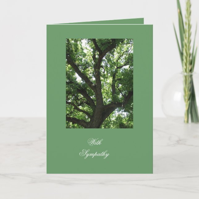 Tarjeta Simpatía Inspiradora de árbol (Anverso)