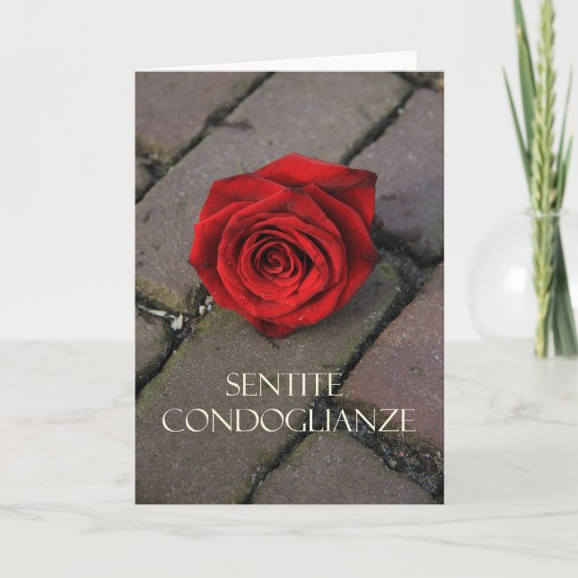 Tarjeta simpatía italiana Sentite Condoglianze (Anverso)