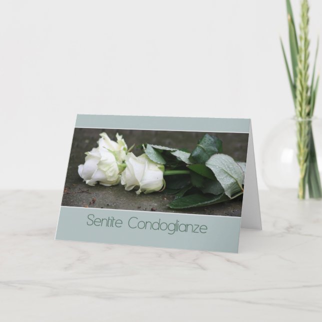 Tarjeta simpatía italiana Sentite Condoglianze (Anverso)