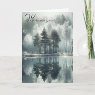 Tarjeta Simpatía Lago Congelado Con Niebla