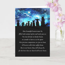 Tarjeta Simpatía mascota con poema espiritual de los anima