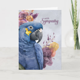 Tarjeta Simpatía mascota Hyacinth Macaw Purple Botánico