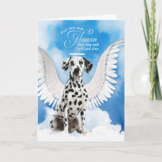 Tarjeta Simpatía mascota Pérdida de un ángel dálmata