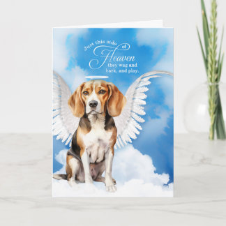 Tarjeta Simpatía mascota Pérdida de un Ángel de la Beagle