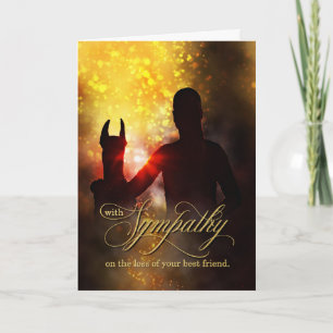 Tarjeta Simpatía mascota Pérdida de un mejor amigo perro