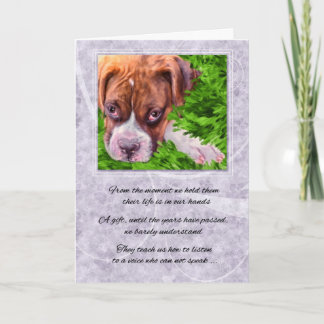 Tarjeta Simpatía mascota Pérdida de un perro - Boxer con m