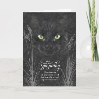 Tarjeta Simpatía mascota por la pérdida de un gato carboní