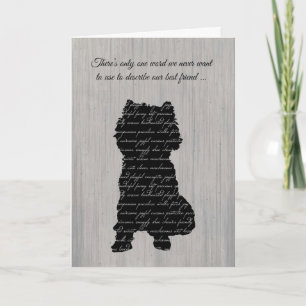Tarjeta Simpatía, pérdida de perro, raza de juguetes, cole