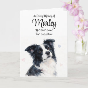 Tarjeta Simpatía Perro Nombre Personalizado Border Collie