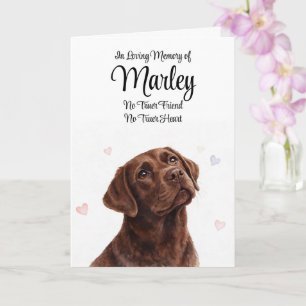 Tarjeta Simpatía Perro Nombre Personalizado Labrador Choco