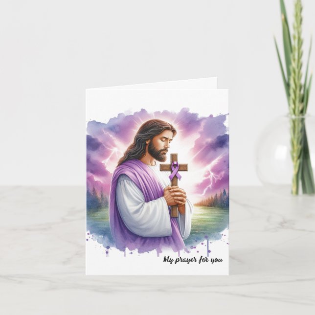 Tarjeta Simpatía personalizada de Jesús por el Cáncer Panc (Anverso)