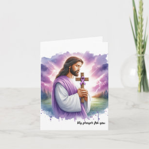Tarjeta Simpatía personalizada de Jesús por el Cáncer Panc