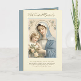 Tarjeta Simpatía pésame Virgen María Jesús
