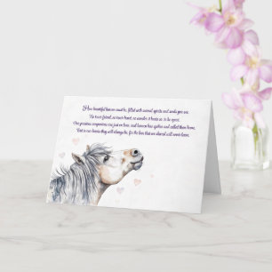 Tarjeta Simpatía por Caballo Poni Memorial de Condolencias