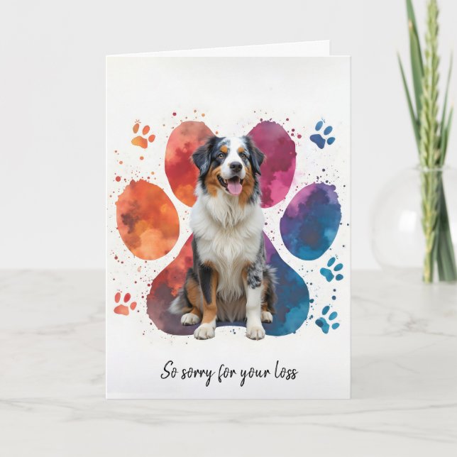 Tarjeta Simpatía por el Mascota del perro pastor australia (Anverso)
