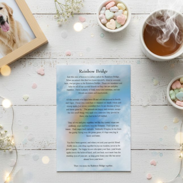 Tarjeta Simpatía por el puente Rainbow del gato del perro  (Subido por el creador)