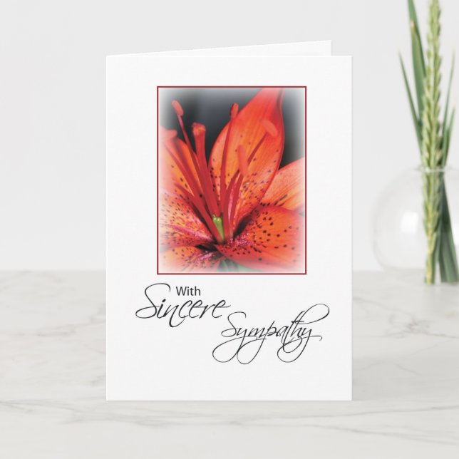 Tarjeta Simpatía por Flor Roja (Anverso)