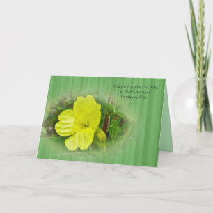 Tarjeta Simpatía por la flor salvaje amarillo Primrose