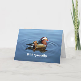 Tarjeta Simpatía por la foto del Duck Blue Water, colorido