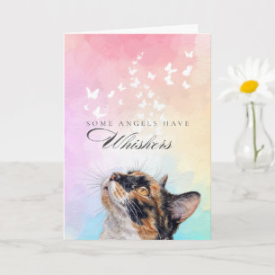 Tarjeta Simpatía por la pérdida de gato atigrado arcoíris 