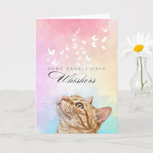 Tarjeta Simpatía por la pérdida de gato atigrado naranja a