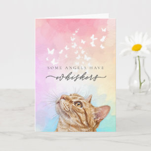 Tarjeta Simpatía por la pérdida de gato atigrado naranja B