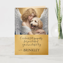 Tarjeta Simpatía por la pérdida de Goldendoodle Angel Art