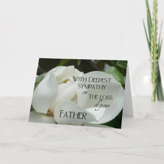 Tarjeta Simpatía por la pérdida de la Magnolia Blanco-Padr