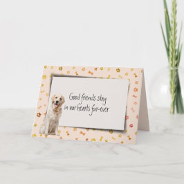 Tarjeta Simpatía por la pérdida de Mascota de Golden Retri