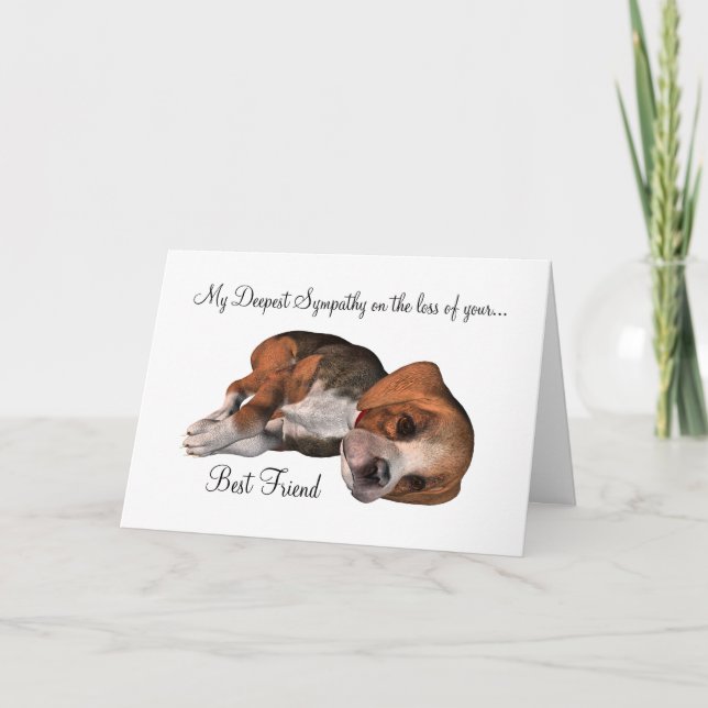 Tarjeta Simpatía por la pérdida de mascota-perro/con poema (Anverso)