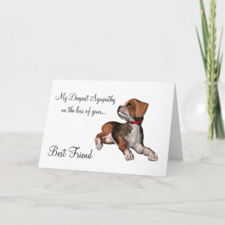 Tarjeta Simpatía por la pérdida de mascota-perro/con poema