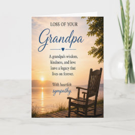 Tarjeta Simpatía por la pérdida de un abuelo