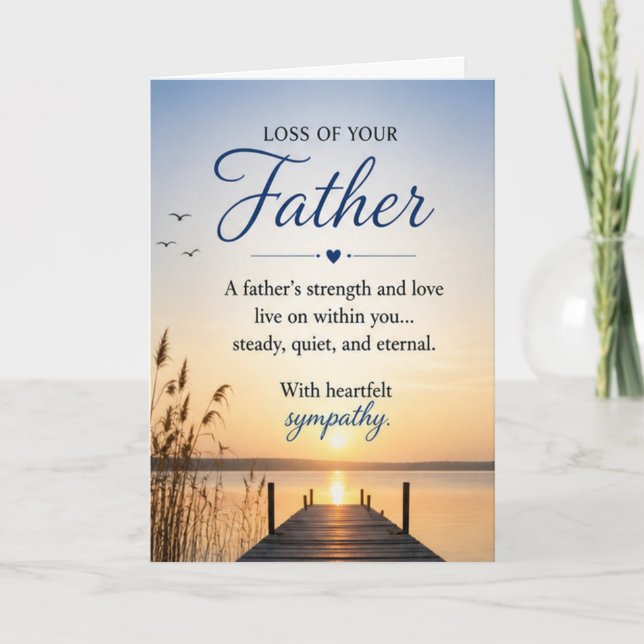 Tarjeta Simpatía por la pérdida de un padre (Anverso)