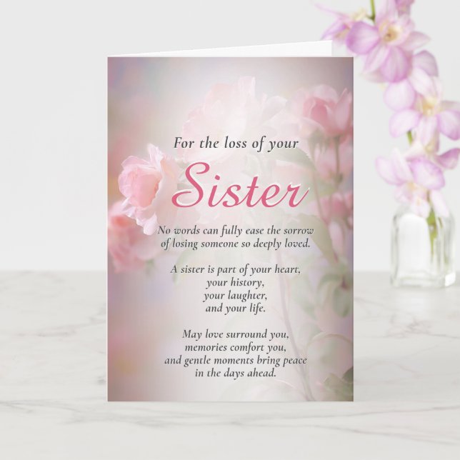 Tarjeta Simpatía por la pérdida de una hermana (Orquídea)