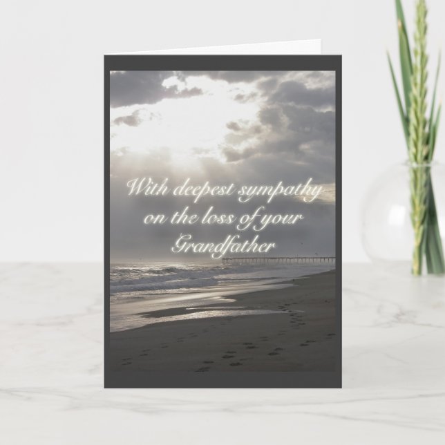 Tarjeta Simpatía por la pérdida del abuelo en la noche de  (Anverso)