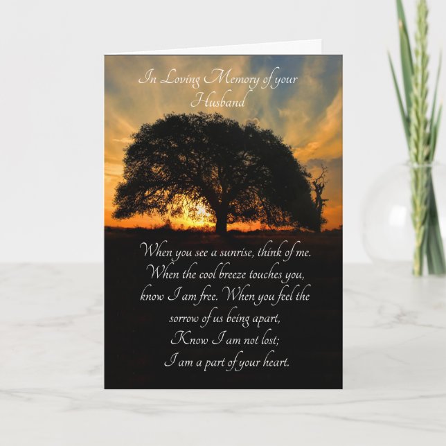 Tarjeta Simpatía por la pérdida del Espiritual del Marido (Anverso)