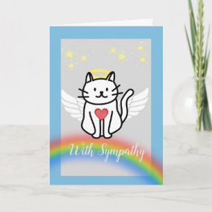 Tarjeta Simpatía por la pérdida del gato Mascota Rainbow y