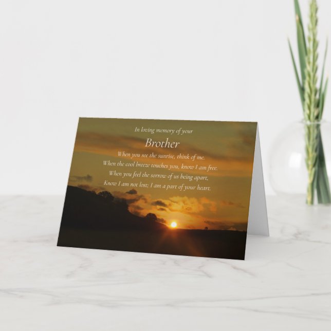 Tarjeta Simpatía por la pérdida del poema espiritual del h (Anverso)