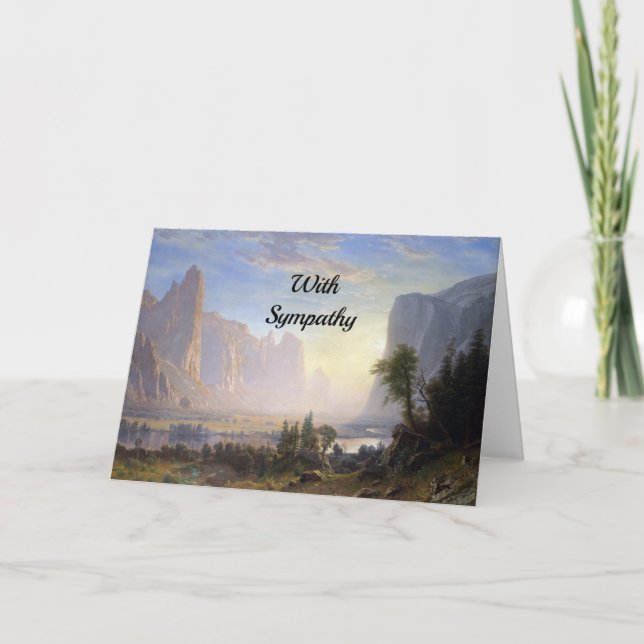 Tarjeta Simpatía por la pintura yosemite en Bierstadt Vall (Anverso)