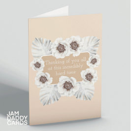 Tarjeta Simpatía por las flores blancas