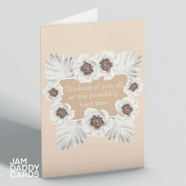 Tarjeta Simpatía por las flores blancas (Subido por el creador)