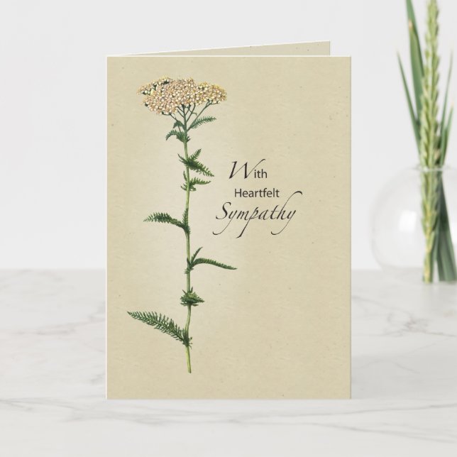 Tarjeta Simpatía por las flores de talla (Anverso)
