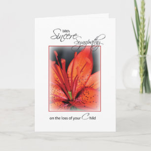 Tarjeta Simpatía por las flores rojas